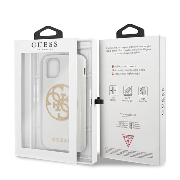 Guess GUHCN65TPUWHGLG iPhone 11 Pro Max biały/white hard case